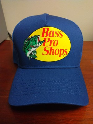 Bass Pro Shops Trucker Hat, Mesh, Snap back, Royal Blue | eBay US