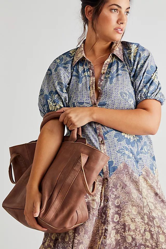 Leslie Leather Tote | Free People (Global - UK&FR Excluded)