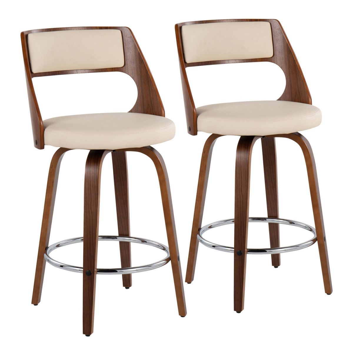 Set of 2 Cecina Upholstered Counter Height Barstools - Lumisource | Target