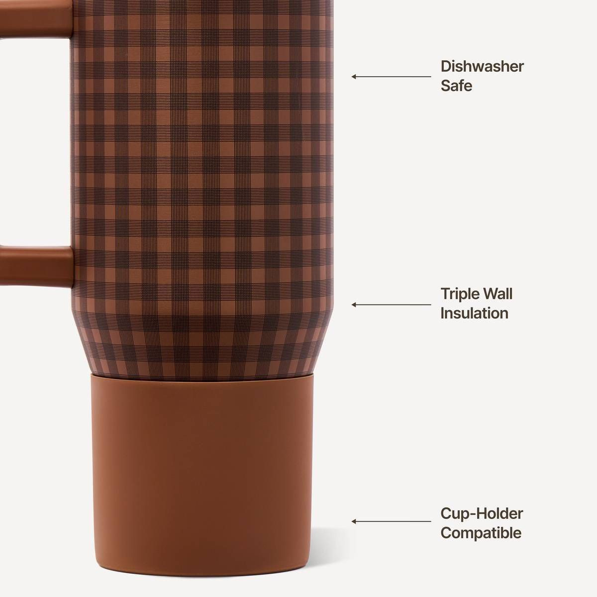 HydroJug 20oz Traveler Straw Tumbler Rust Plaid | Target