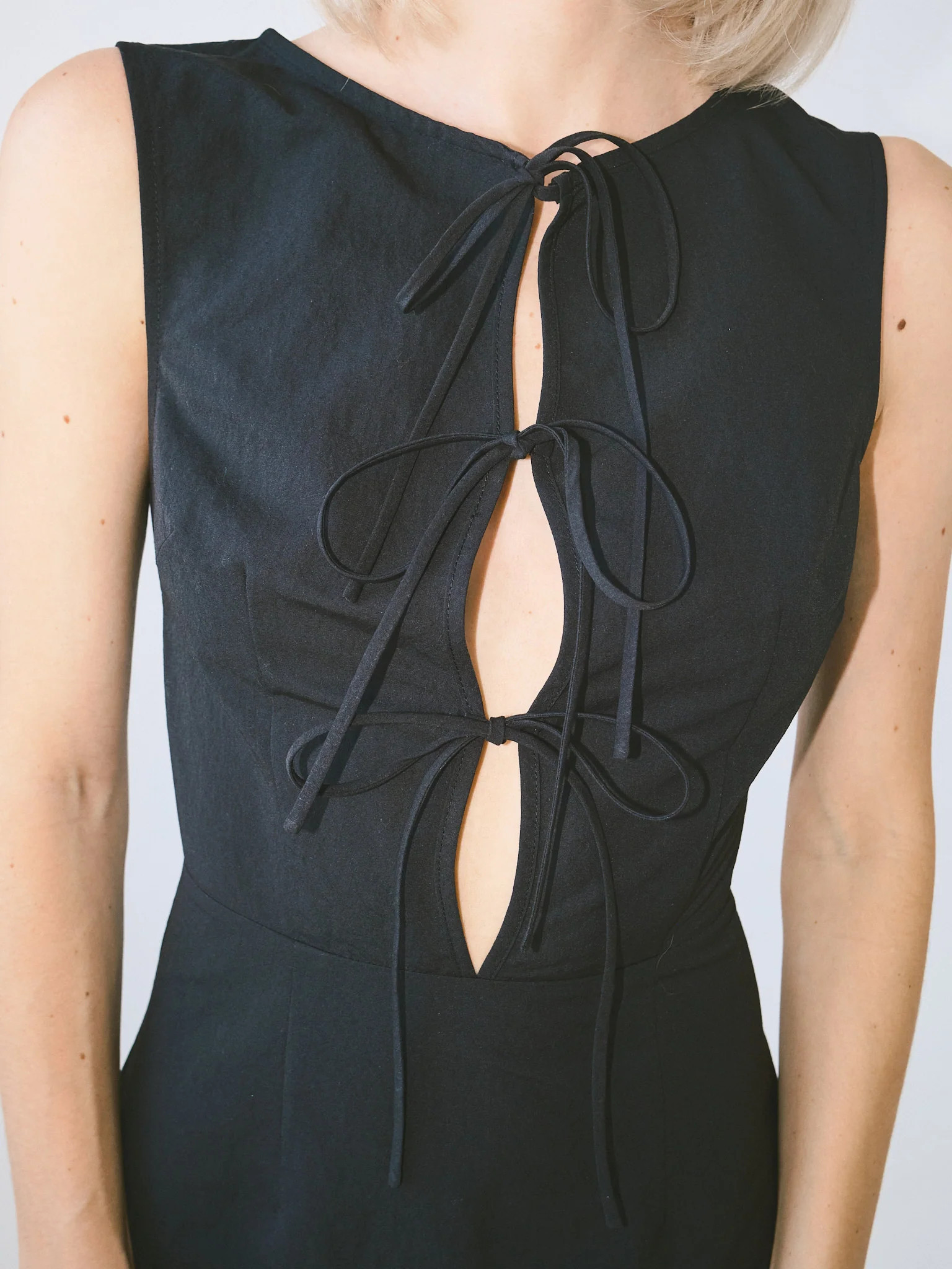 Tie Front Mini Dress - Black | Lisa Says Gah