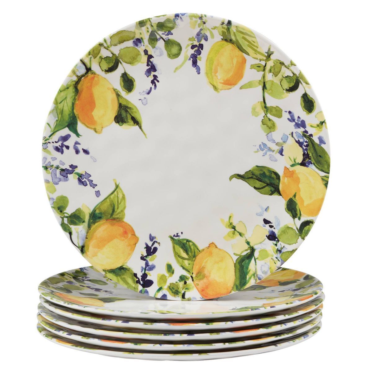 Set of 6 Lemon Zest Dinner Plates - Certified International | Target