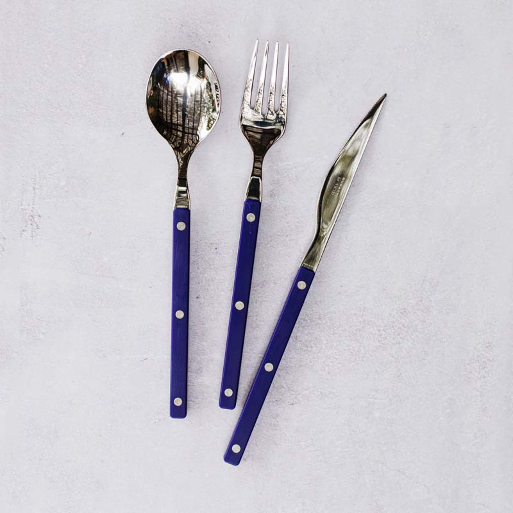 Pastello Flatware, Set of 3 - Navy | The Company Store