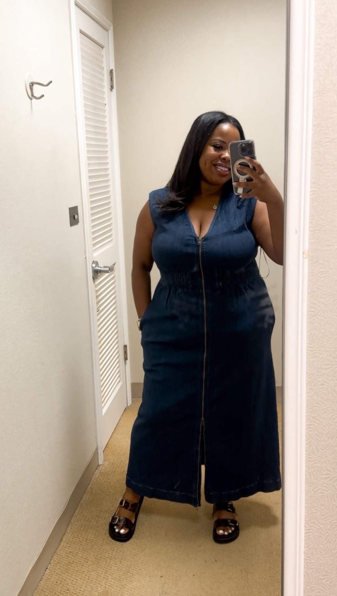 Cute and comfy denim dress!! 

#LTKMidsize #LTKootd #LTKPlusSize