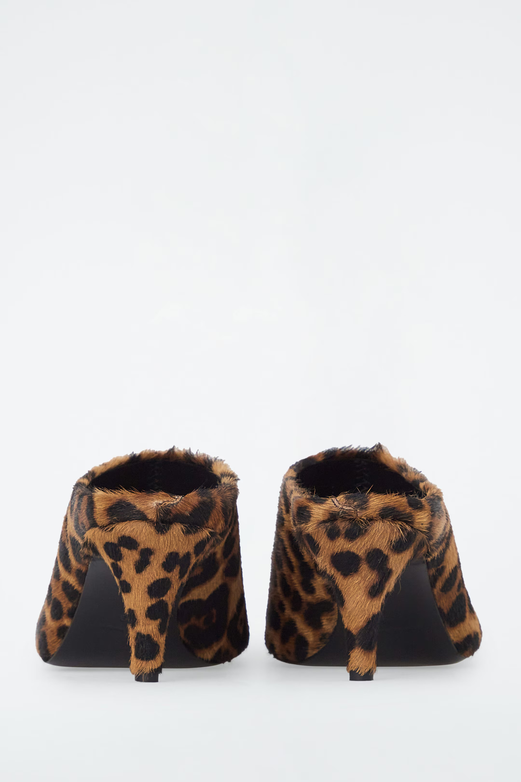 SQUARE-TOE LEOPARD PONY-HAIR LEATHER MULES - LEOPARD | COS GB | COS UK