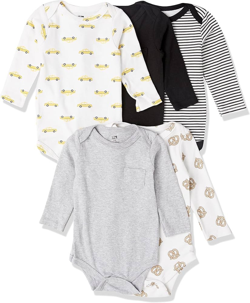 Hudson Baby Unisex Baby Cotton Long-Sleeve Bodysuits | Amazon (US)