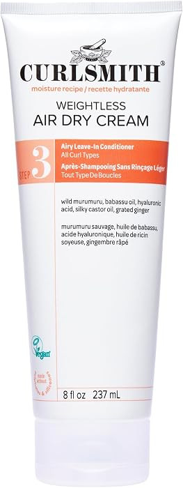 CURLSMITH Weightless Air Dry Cream for Hair, Hydrating and Detangling, Leave In Conditioner for C... | Amazon (US)