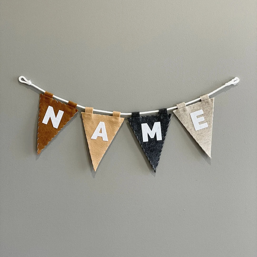 Custom Name Felt Banner Personalized Felt Banner Kids - Etsy | Etsy (US)
