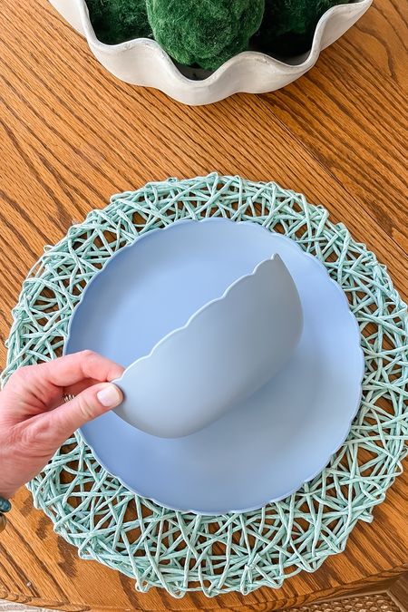 Scallop plates, scallop bowls, spring table, plastic plates, blue dinnerwear, blue table, Easter table, Easter decor 💙🤍

Walmart home, walmart finds, walmart plates

#LTKparties #LTKSeasonal #LTKhome