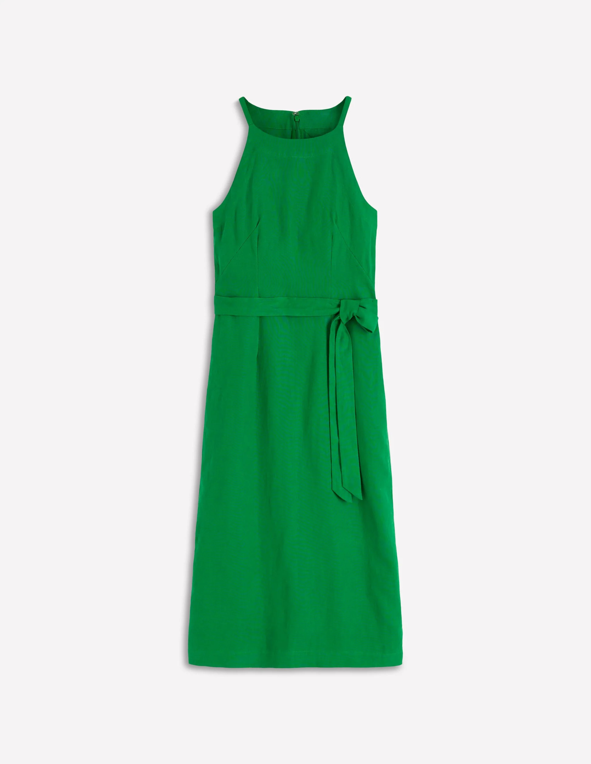 Rosa Halter Linen Midi Dress-Amazon Green | Boden (US)