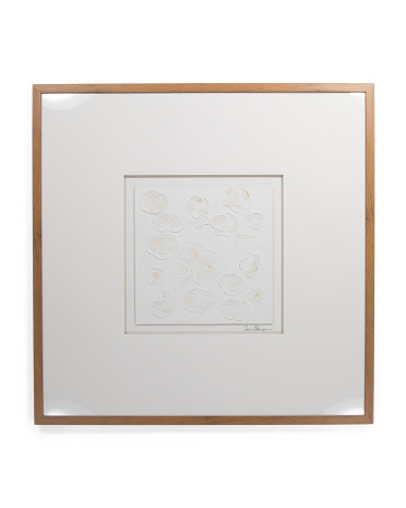 32x32 Abstract Floral Plaster Shadowbox Wall Art | TJ Maxx