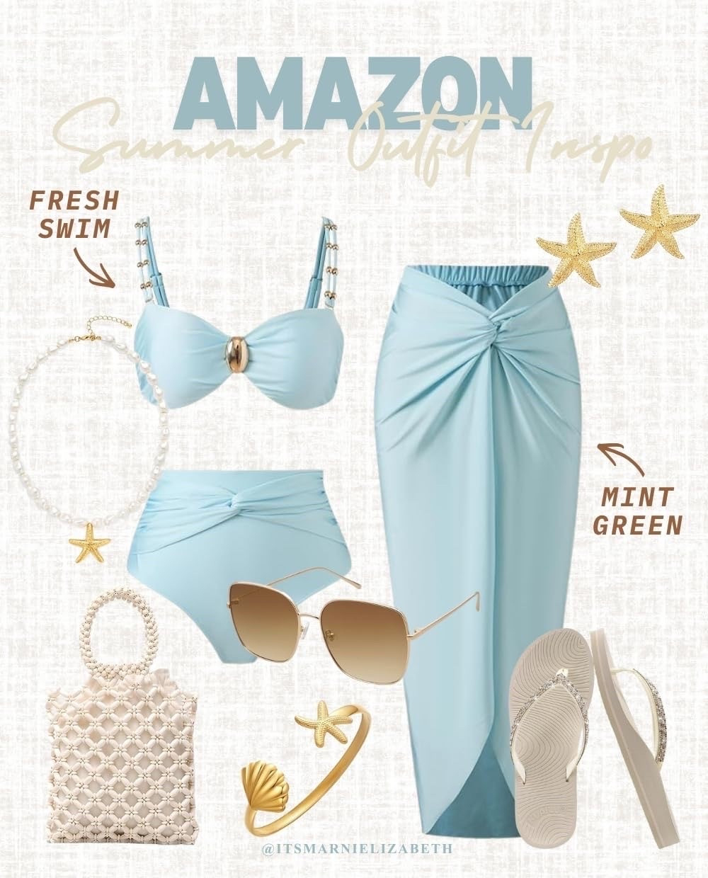 Beach day style made easy. 🐚🩵 This Amazon look is effortless, affordable, and perfect for a chic look on the beach. 

Amazon fashion, beach style, vacation vibes, summer outfit, coastal chic

#LTKootd #LTKSeasonal #LTKSwim