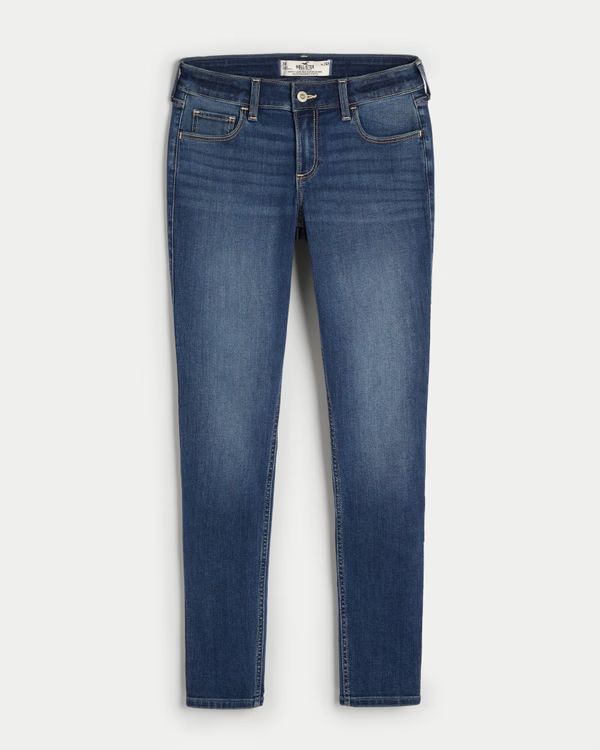 Curvy Low-Rise Dark Wash Super Skinny Jeans | Hollister (US)