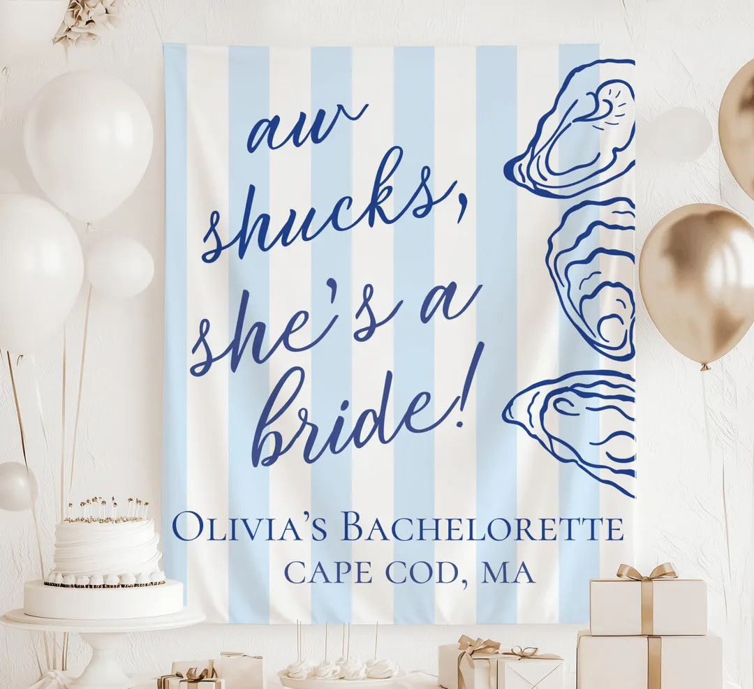 Aw Shucks Shes a Bride Decorations, Oyster Bachelorette Banner, Aw Shucks Shes Getting Married Si... | Etsy (US)