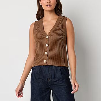 a.n.a Womens V Neck Sweater Vest | JCPenney