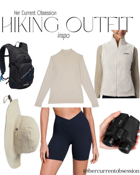 Amazon hiking outfit inspo for all my outdoorsy friends. Follow me HER CURRENT OBSESSION for more outdoors style and adventures 😃

Biker shorts, binoculars, sun hat, hiking backpack, fleece vest

#LTKItBag #LTKActive #LTKSeasonal