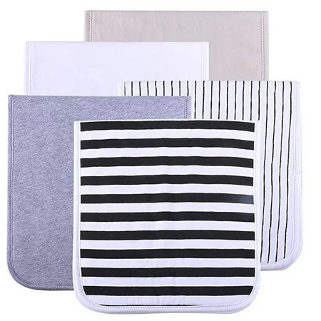 5 Pack Baby Burp Cloths Organic Cotton Towels Triple Layer Soft Absorbent Burping Rags | Walmart (US)