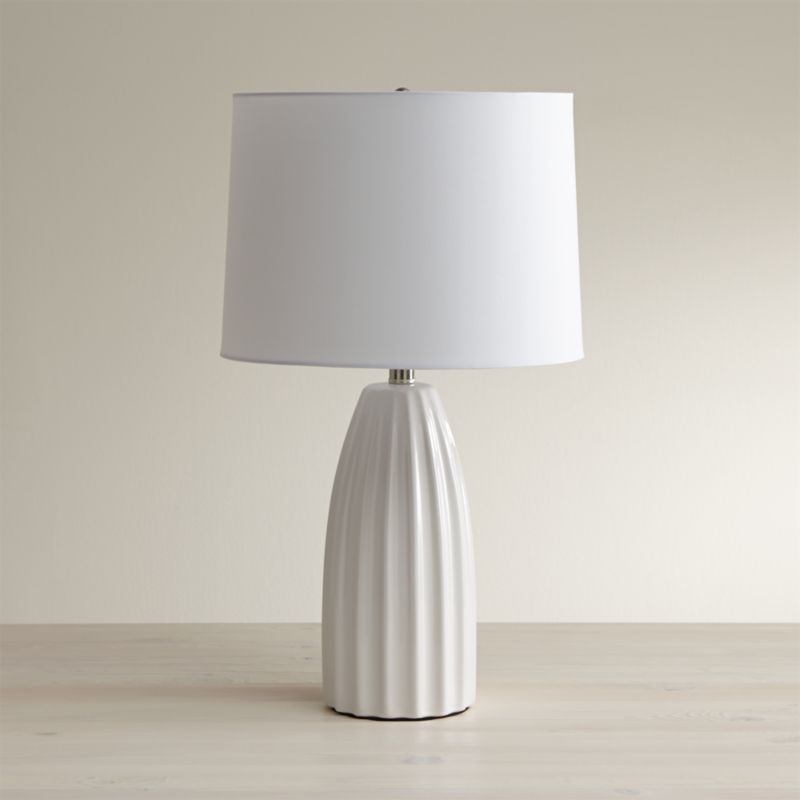 Ella White Table Lamp | Crate & Barrel