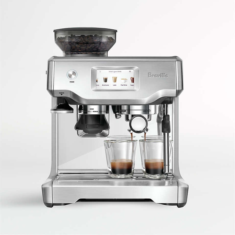 Breville Barista Touch Black Truffle Espresso Machine Maker + Reviews | Crate & Barrel | Crate & Barrel