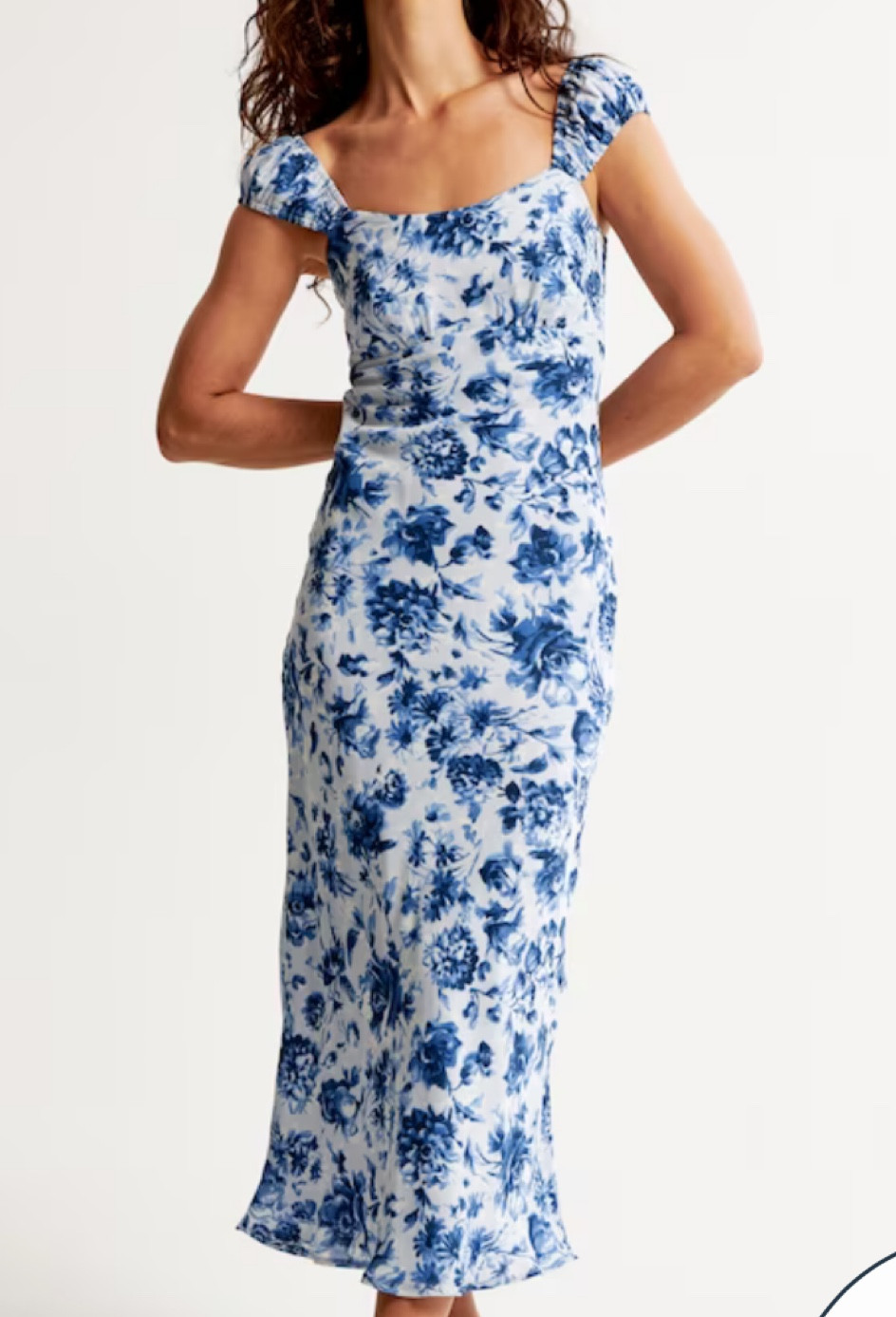 Midi floral print dress 20% off! I Abercrombie and fitch . Blue floral dress on sale 

#LTKstyletip #LTKsalealert #LTKtravel
