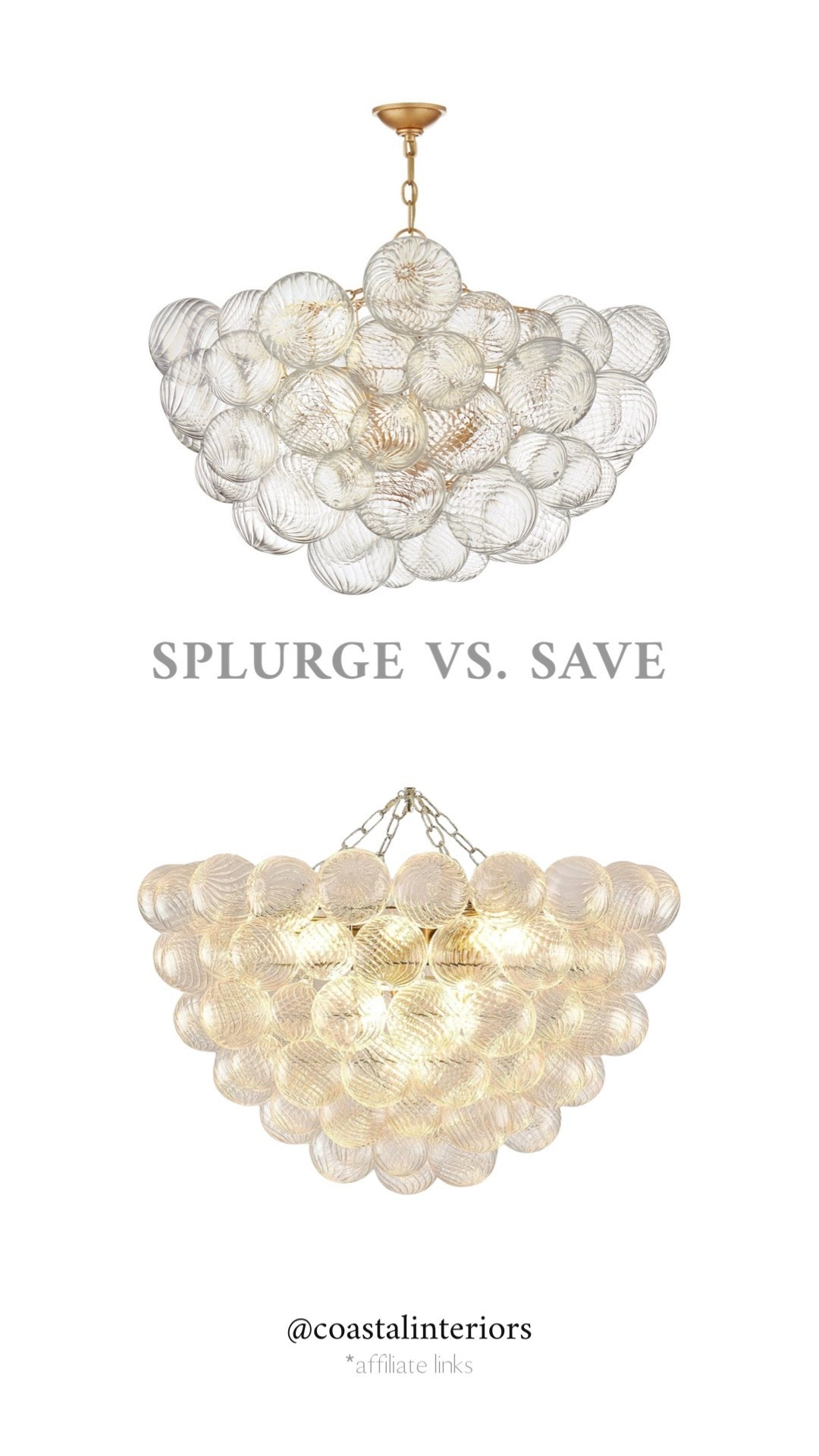 33” wide bubble light chandelier with 8 lights. Beautiful statement lighting for an entryway, living room, or dining room!

#LTKSaleAlert #LTKHome