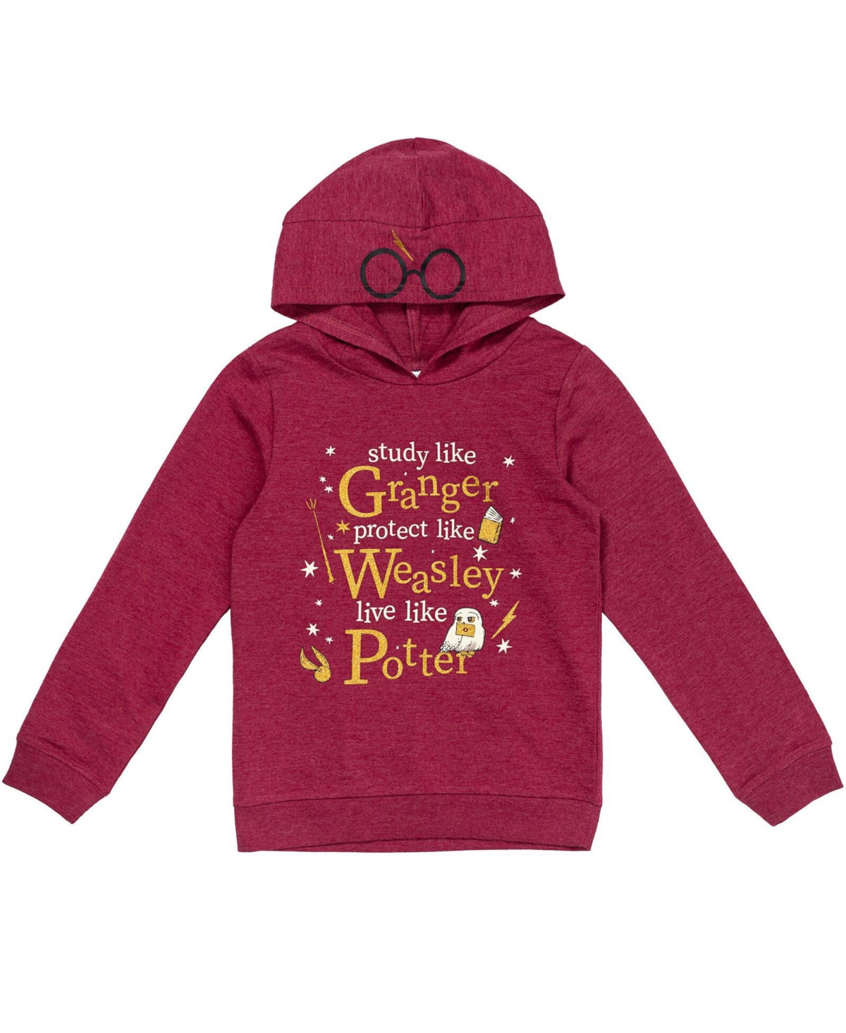 Harry Potter Girls French Terry Hoodie - Red | Macy's