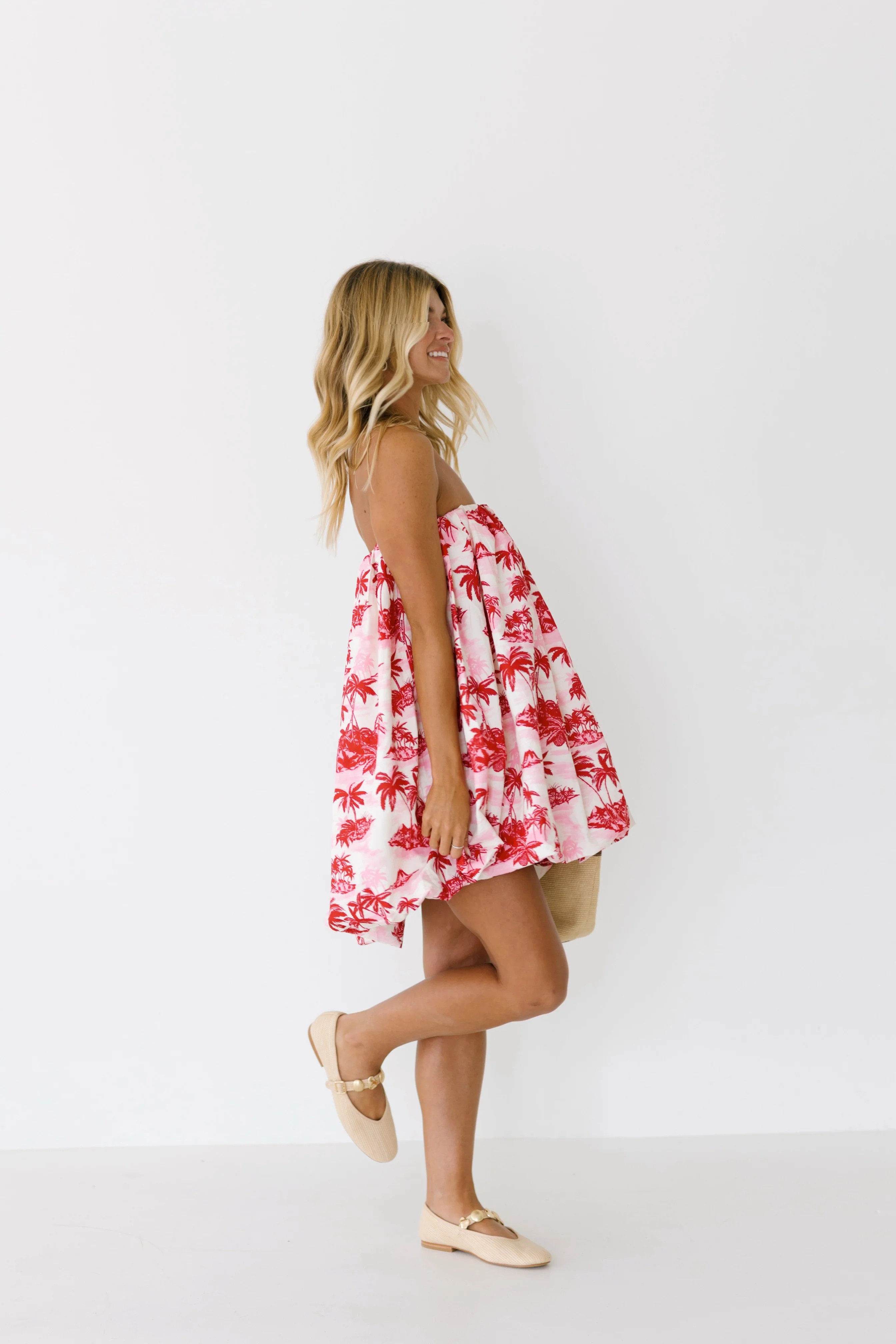 Peyton Mini Bubble Dress - Red/Pink Small | Fancyd Boutiqe