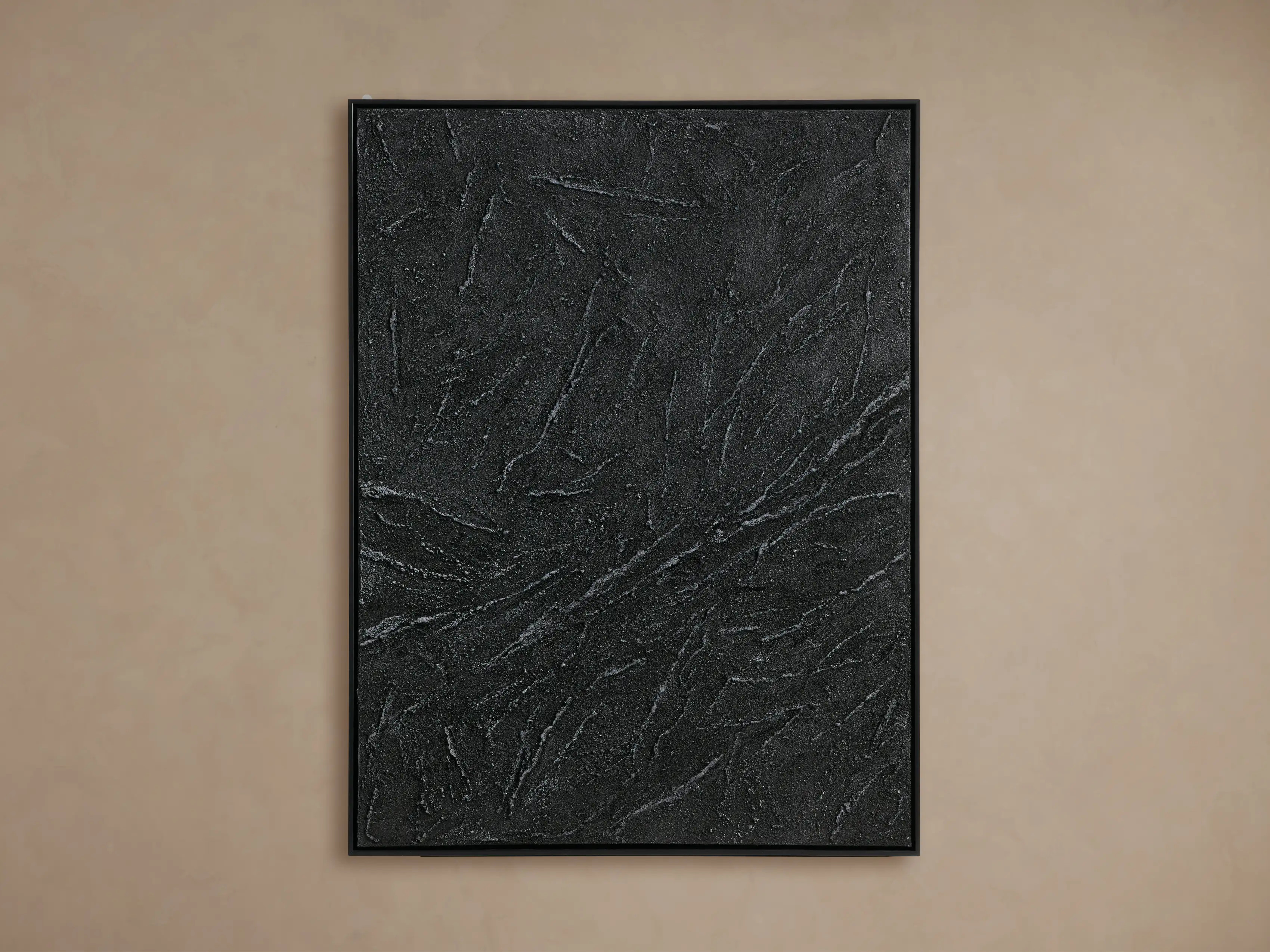 Mixed Media Black Framed Canvas | Arhaus