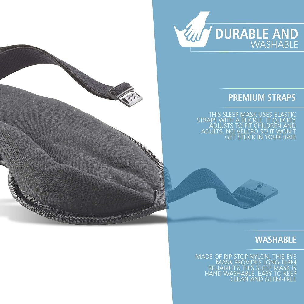 Lewis N. Clark Hotel, Airport, Insomnia + Headache Relief with Adjustable Straps, 2 Pack, Blue | Amazon (US)