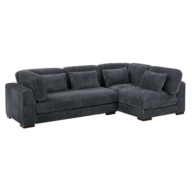 Basilius 2 - Piece Corduroy Sectional | Wayfair North America
