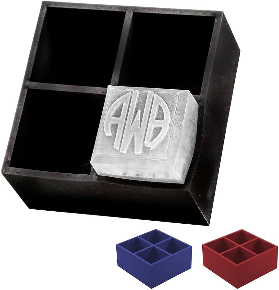 Personalized Silicone Ice Cube Mold - Custom Ice Molds for Cocktails, Whiskey & Other Drinks - Gr... | Amazon (US)
