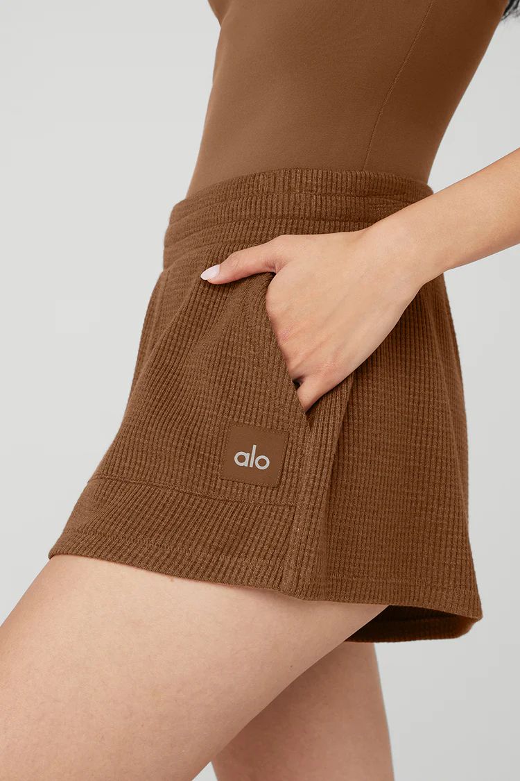 Waffle High-Waist Weekend Escape Short | Alo Yoga