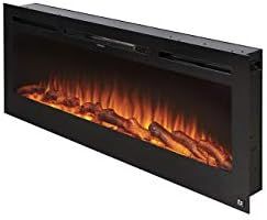 Touchstone 80004 - The Sideline Electric Fireplace - 50 Inch Wide - in Wall Recessed - 5 Flame Se... | Amazon (US)