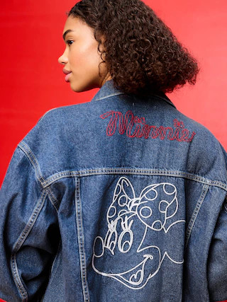 Old Navy x Disney Oversized Minnie Mouse Jean Trucker Jacket for Women | Old Navy (US)