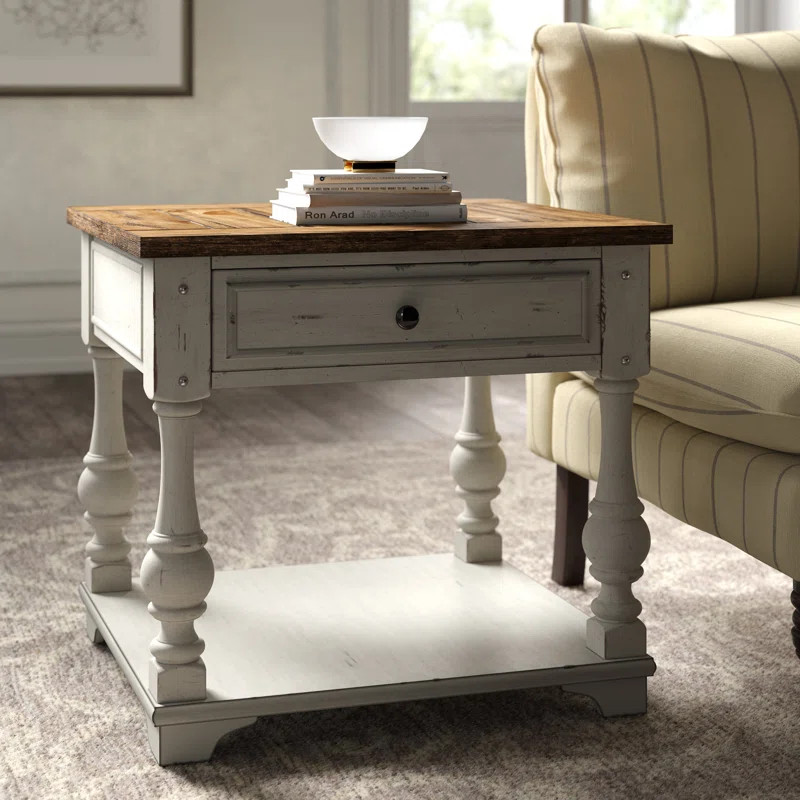 Belle Meade Solid Wood End Table with Storage | Wayfair North America