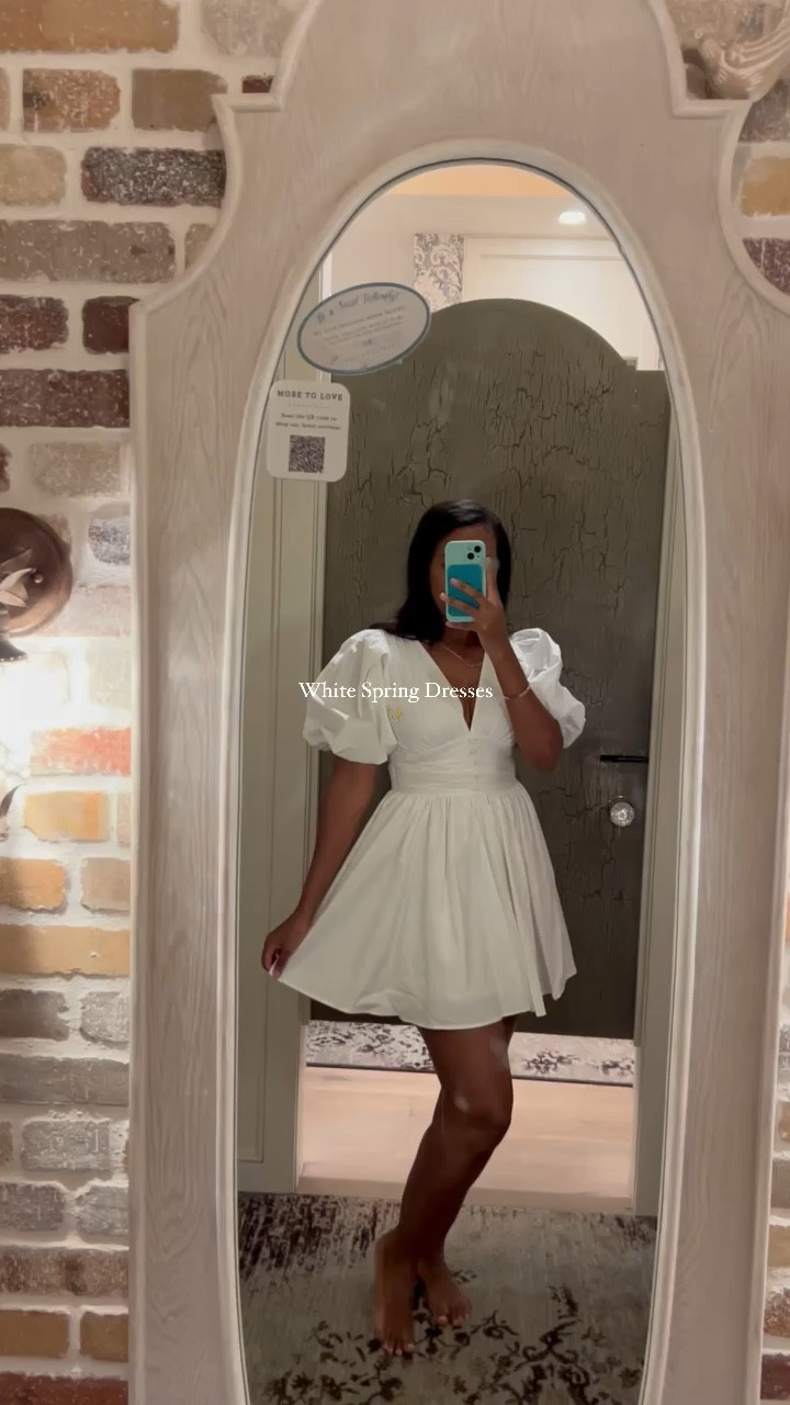 White Spring Dresses ✨ wearing a size M 

#sunkissedcomplexion #resortwear #vacationoutfits #springdress #white dress 

#LTKwedding #LTKstyletip #LTKtravel