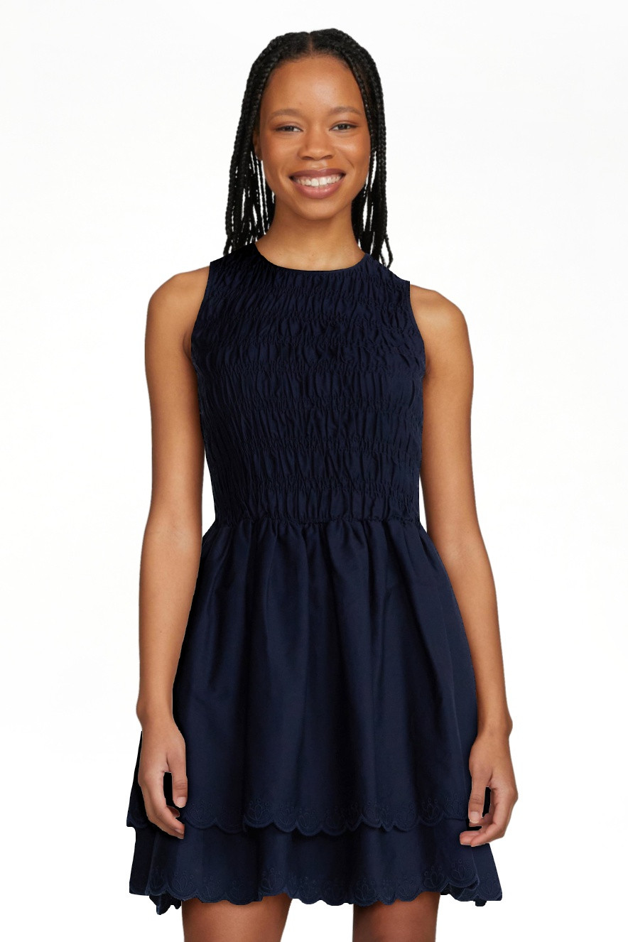 Free Assembly Women's and Women's Plus Smocked Cotton Sleeveless Mini Dress, Sizes XS-4X | Walmart (US)