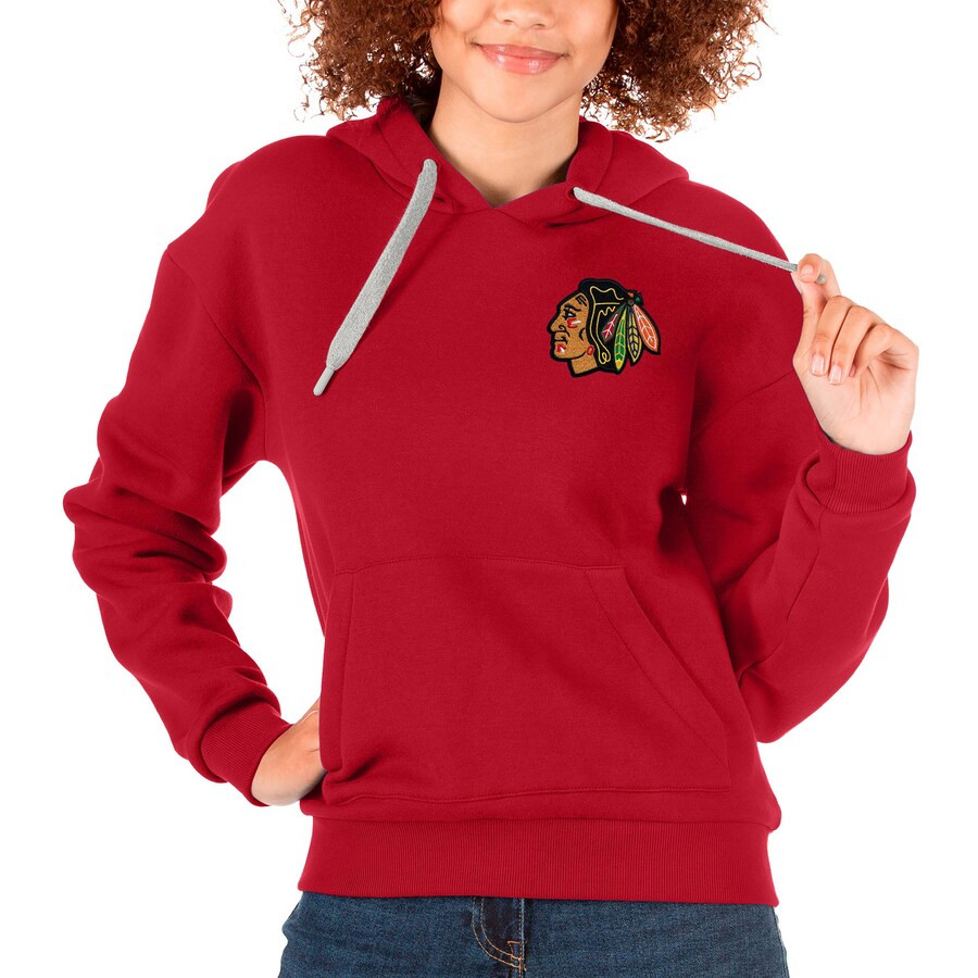Chicago Blackhawks Antigua Women's Victory Pullover Hoodie - Red | Fanatics