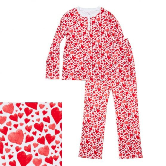HART + LAND Women’s Organic Pima Cotton PJ Set – All You Need Is Love | The Tot