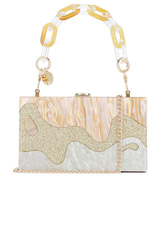 olga berg Erika Acrylic Wave Bag in Natural from Revolve.com | Revolve Clothing (Global)