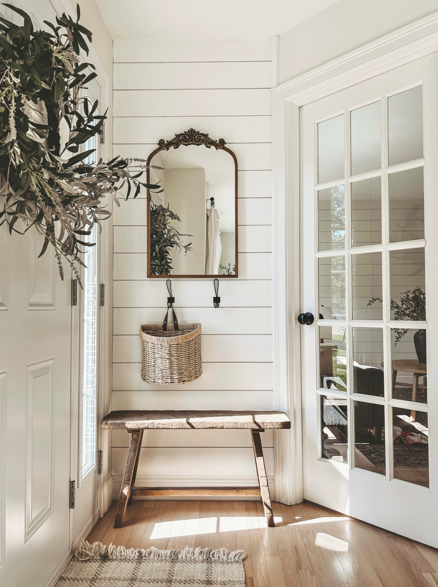 fall entry, front entry, front entrance, gold mirror, Chinese bench, Maine home, interior design, fall decor, hanging basket, entryway

#LTKStyleTip #LTKHome #LTKFindsUnder50