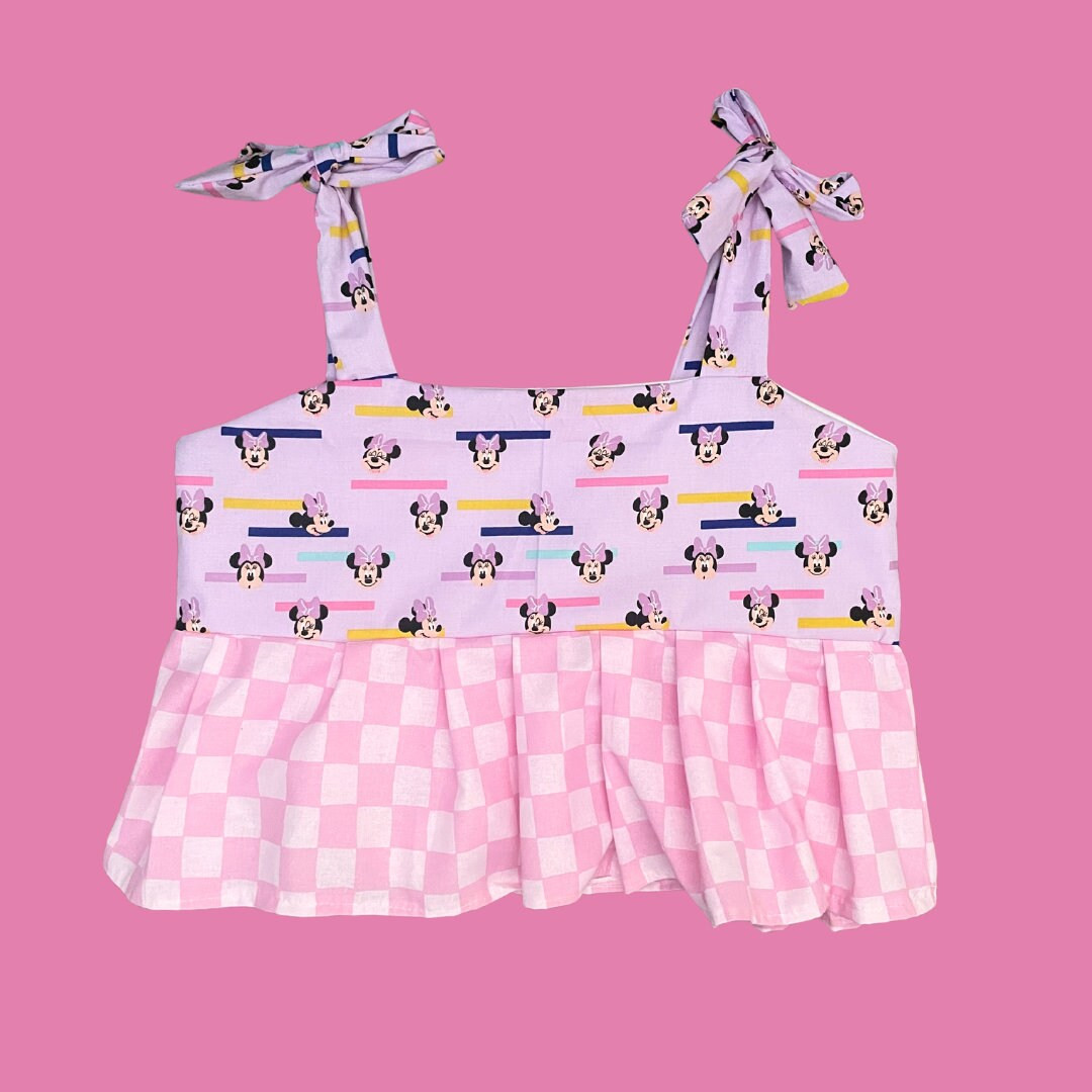 MINNIE MOUSE Peplum Top // Disneyland // Disney World // Womens Large // Ready to Ship // Magic K... | Etsy (US)