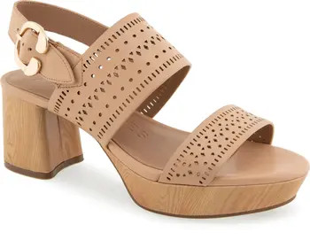 Camera Perforated Slingback Platform Sandal (Women) | Nordstrom