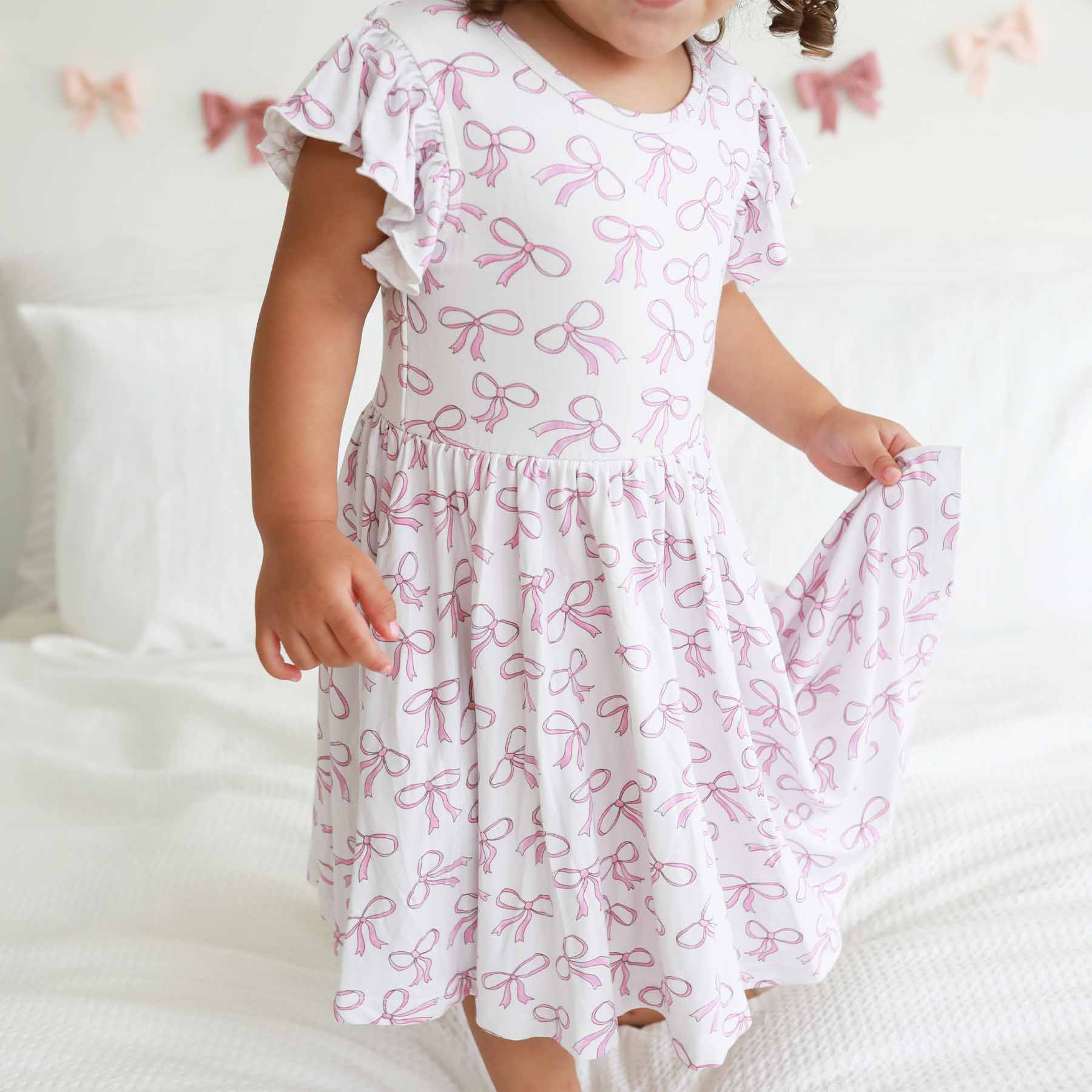 Ruffle Twirl Dress | Blushing Bows | Caden Lane