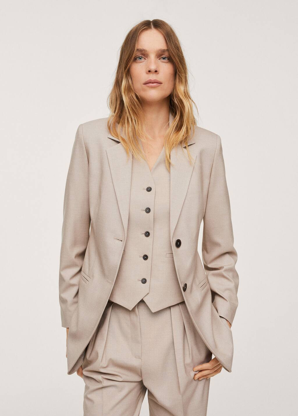 Patterned suit blazer | MANGO (US)