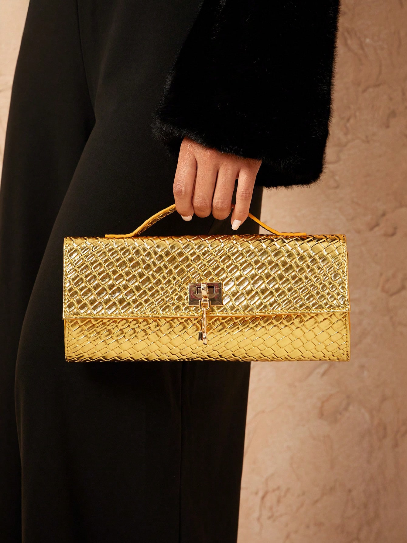 SHEIN SXY Ladies, Women Top Handle Bags , Woven Bag,Fashionable, Simple, Elegant, Versatile, Clas... | SHEIN