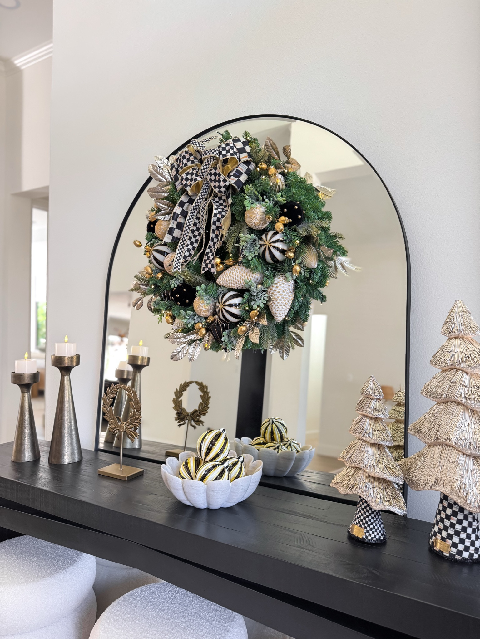 New MacKenzie-Childs wreath that has battery operated lights & the prettiest ornaments.  This is going on my front door after Thanksgiving! 

#LTKHoliday #LTKHome