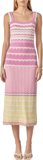 Stripe Pointelle Sweater Midi Dress | Nordstrom