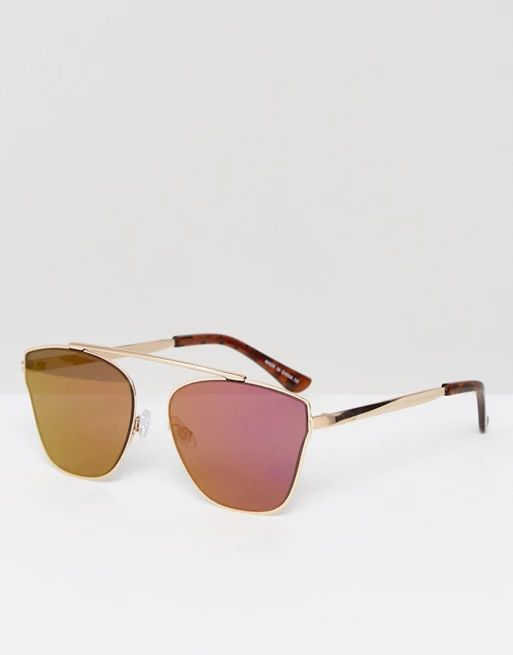 River Island Flat Lens Metallic Sunglasses | ASOS UK