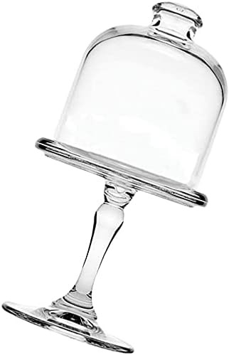 Mini Cake Stand Glass Mini Cupcake Display Plate with Dome Cover Pedestal Dessert Stand Holder fo... | Amazon (US)